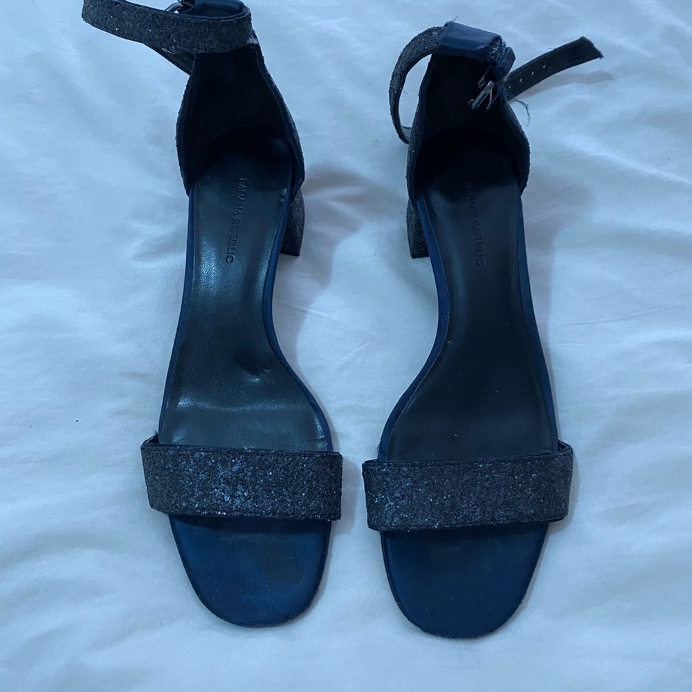 Blue sparkle sandals